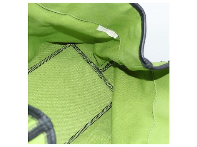 Borsa Tote BOTTEGA VENETA Canvas Verde Nero 256763 Auth bs35773 - vista 17
