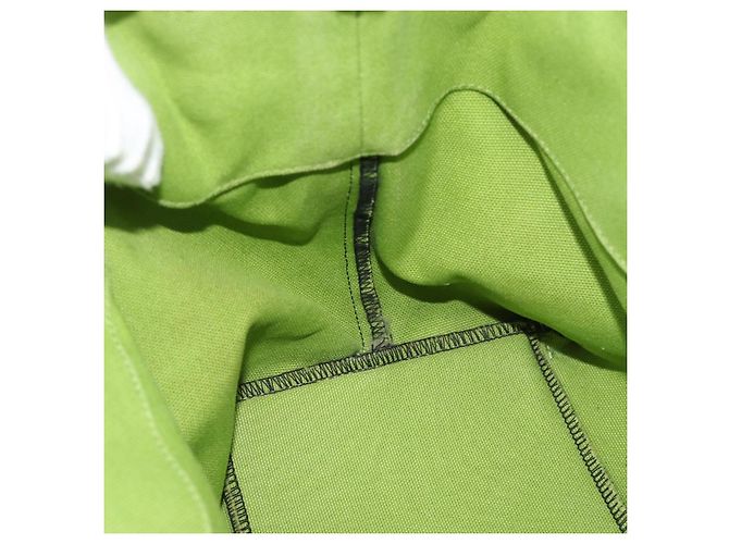 Borsa Tote BOTTEGA VENETA Canvas Verde Nero 256763 Auth bs35773 - vista 18