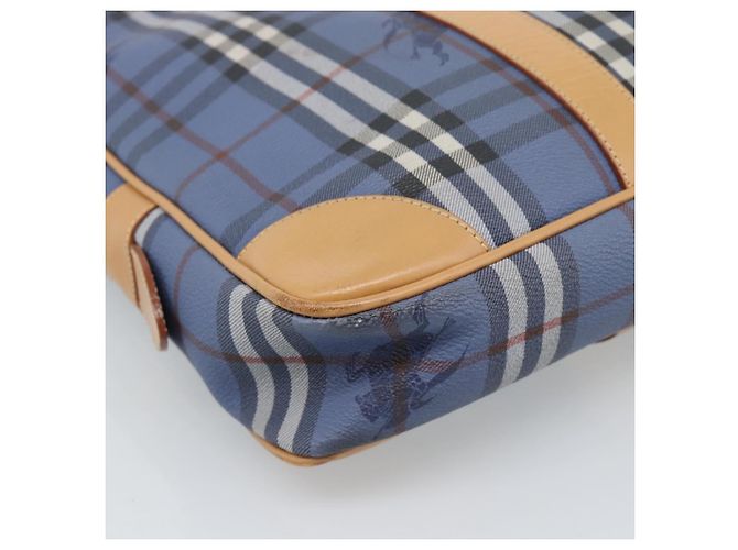 Borsa a mano Burberrys Nova Check PVC 2way Blu Oro Auth 189609 D'oro - vista 16