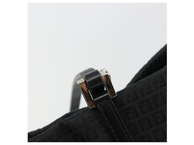 FENDI Zucchino Canvas Tote Bag Black Silver Auth ep14953 Schwarz Silber - Ansicht 10