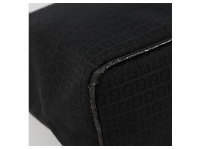 FENDI Zucchino Canvas Tote Bag Black Silver Auth ep14953 Schwarz Silber - Ansicht 15