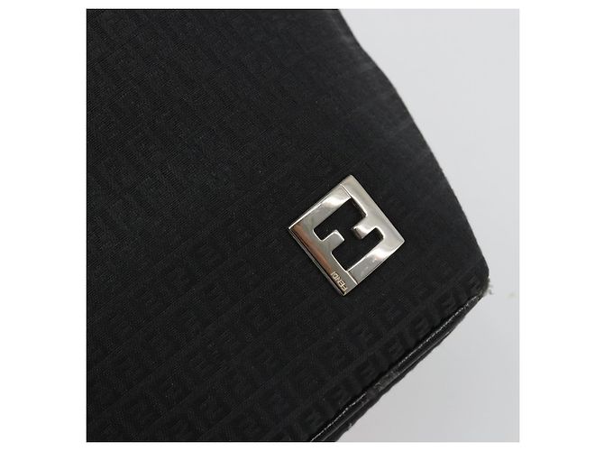 FENDI Zucchino Canvas Tote Bag Black Silver Auth ep14953 Schwarz Silber - Ansicht 18