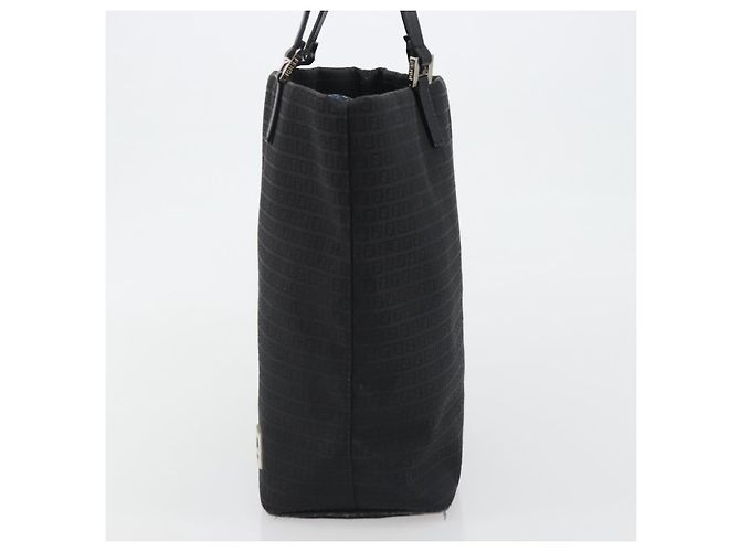 FENDI Zucchino Canvas Tote Bag Black Silver Auth ep14953 Schwarz Silber - Ansicht 3