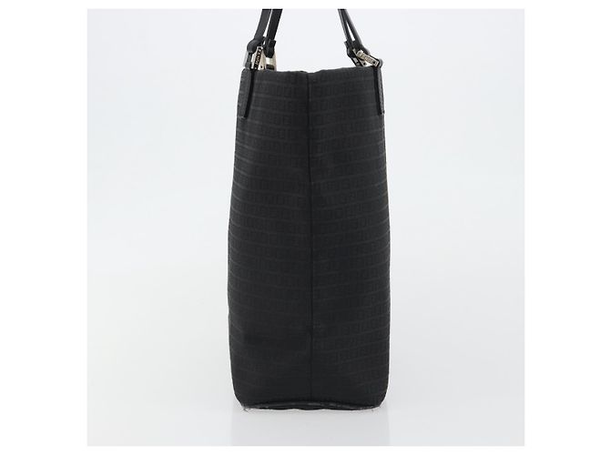 FENDI Zucchino Canvas Tote Bag Black Silver Auth ep14953 Schwarz Silber - Ansicht 4