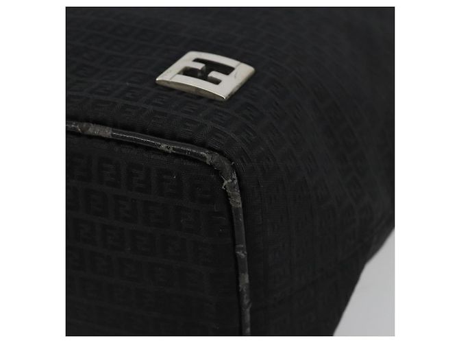 FENDI Zucchino Canvas Tote Bag Black Silver Auth ep14953 Schwarz Silber - Ansicht 8