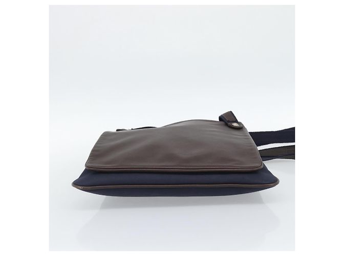 Hermès HERMES Bolso de Hombro Mrs. Hippies Cuero Navy Dark Brown Auth bs35909V Marrón oscuro Azul marino - vista 5