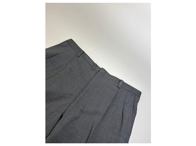 Vintage Givenchy Herrenwollanzug Grau Schwarze Knöpfe L - Ansicht 12