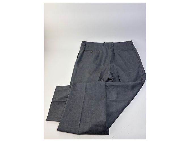 Vintage Givenchy Herrenwollanzug Grau Schwarze Knöpfe L - Ansicht 14