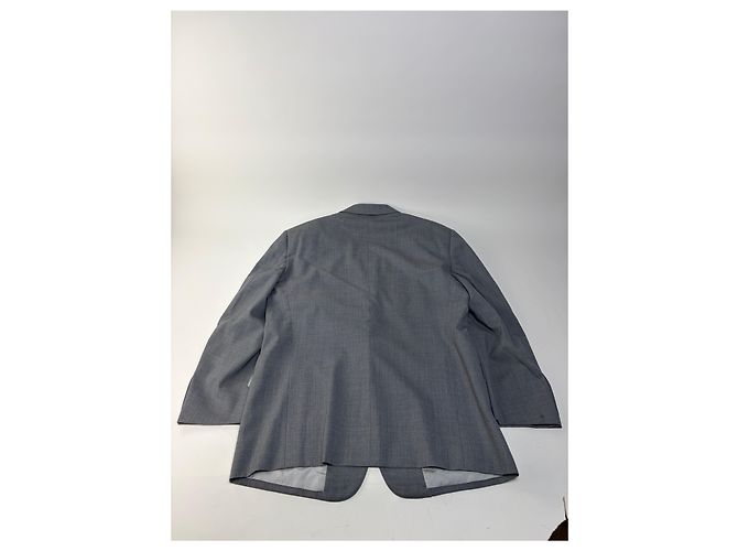 Vintage Givenchy Herrenwollanzug Grau Schwarze Knöpfe L - Ansicht 9
