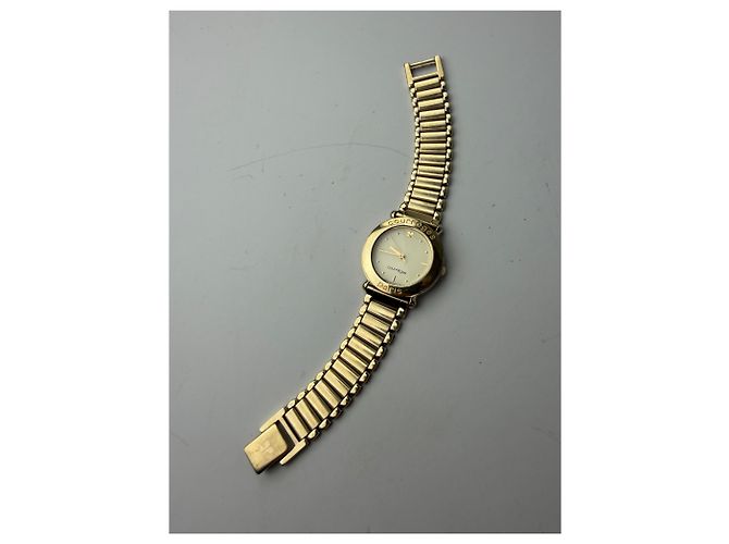 Vintage Courreges Bracelet Watch Gold Cream Golden - view 2