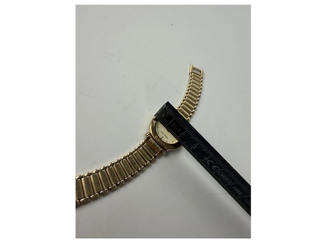 Vintage Courreges Bracelet Watch Gold Cream Golden - view 6
