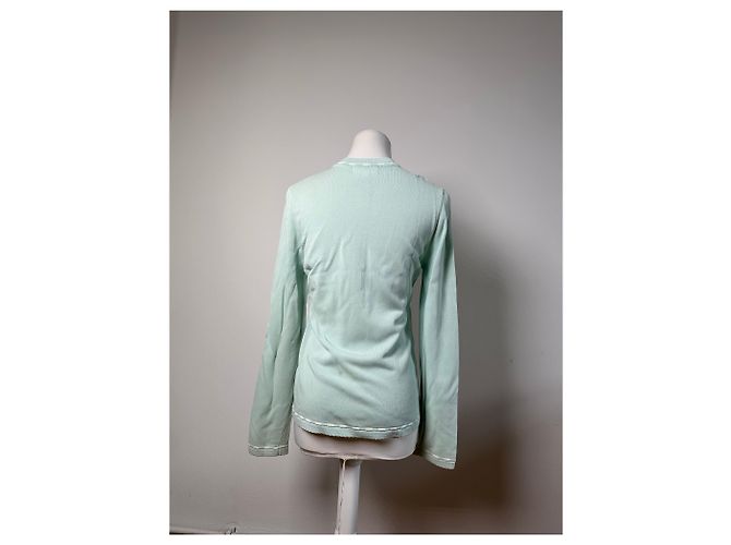 Vintage Courreges Baumwollmischung Cardigan Mintgrün L - Ansicht 11