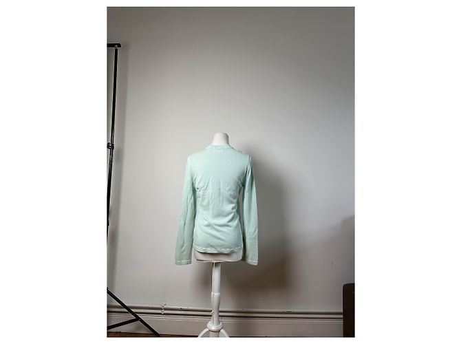 Vintage Courreges Baumwollmischung Cardigan Mintgrün L - Ansicht 3