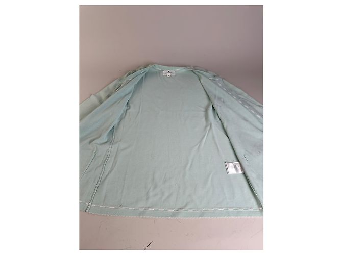 Vintage Courreges Baumwollmischung Cardigan Mintgrün L - Ansicht 4