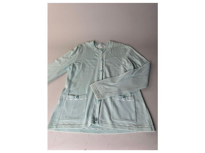 Vintage Courreges Baumwollmischung Cardigan Mintgrün L - Ansicht 7