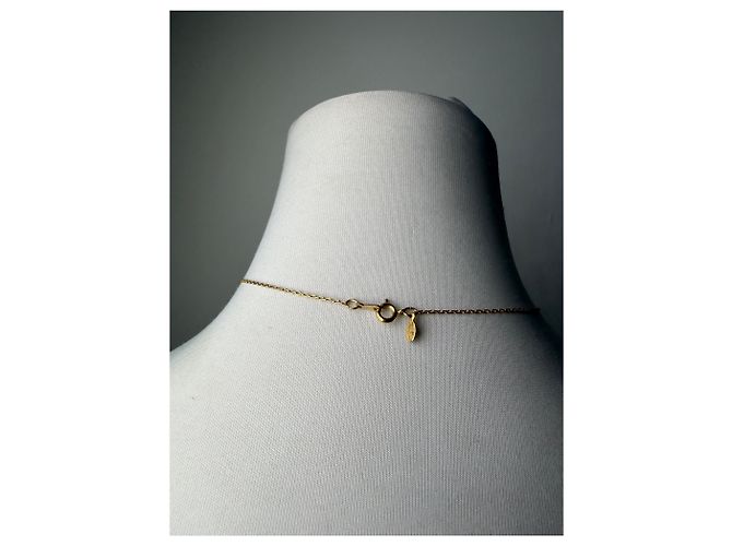 Vintage Givenchy Interlocking G Logo Strass Halskette Gold Golden - Ansicht 2