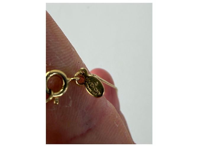 Vintage Givenchy Interlocking G Logo Strass Halskette Gold Golden - Ansicht 5