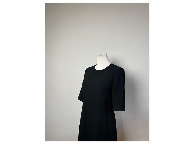 Chloé Vintage Chloe Crepe Midi Kleid Schwarz M - Ansicht 4