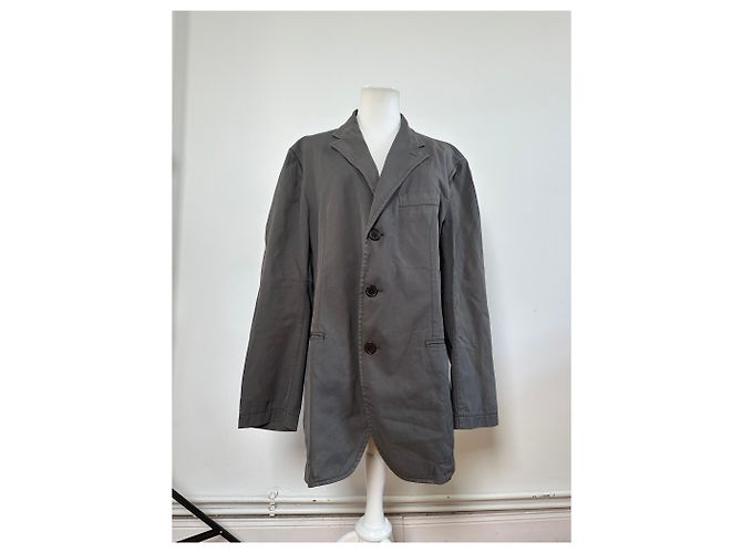 Giacca Vintage Issey Miyake in misto cotone da uomo Grigio M - vista 12