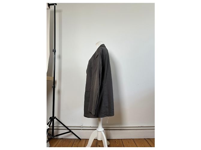 Giacca Vintage Issey Miyake in misto cotone da uomo Grigio M - vista 2