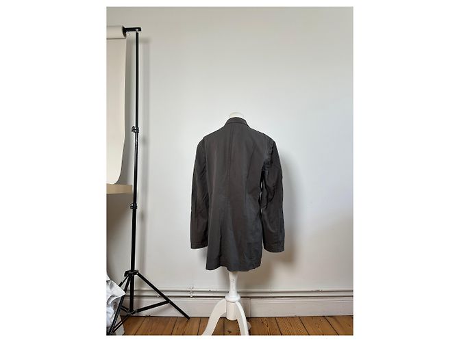 Giacca Vintage Issey Miyake in misto cotone da uomo Grigio M - vista 3