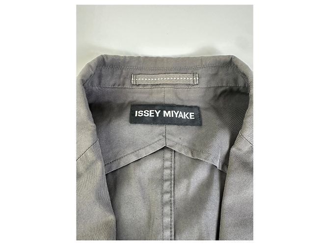 Giacca Vintage Issey Miyake in misto cotone da uomo Grigio M - vista 4
