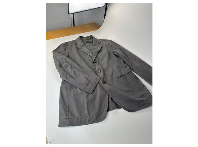 Giacca Vintage Issey Miyake in misto cotone da uomo Grigio M - vista 5
