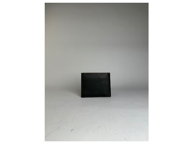 Vintage Givenchy Textured Leather Wallet Dark Green Silver Grey - view 10