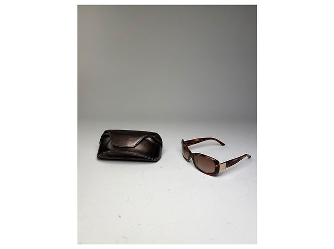 Occhiali da sole vintage Loewe in acetato tartarugato marrone oro - vista 2
