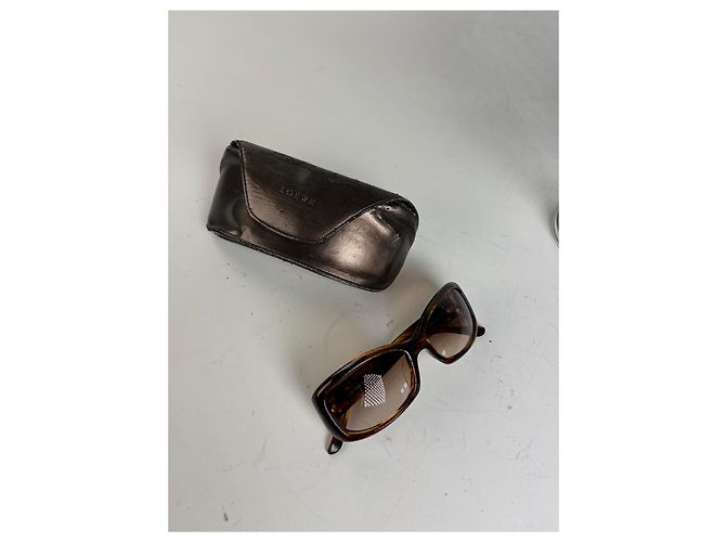 Occhiali da sole vintage Loewe in acetato tartarugato marrone oro - vista 4