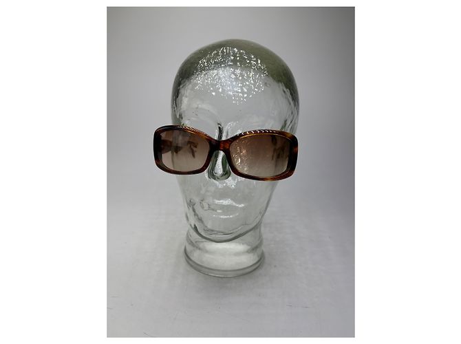 Occhiali da sole vintage Loewe in acetato tartarugato marrone oro - vista 5
