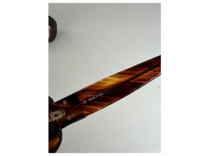 Occhiali da sole vintage Loewe in acetato tartarugato marrone oro - vista 7