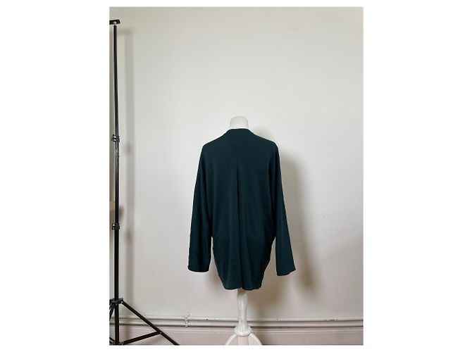 Vintage Issey Miyake Permanete Baumwoll-Cardigan Teal L Blau - Ansicht 10