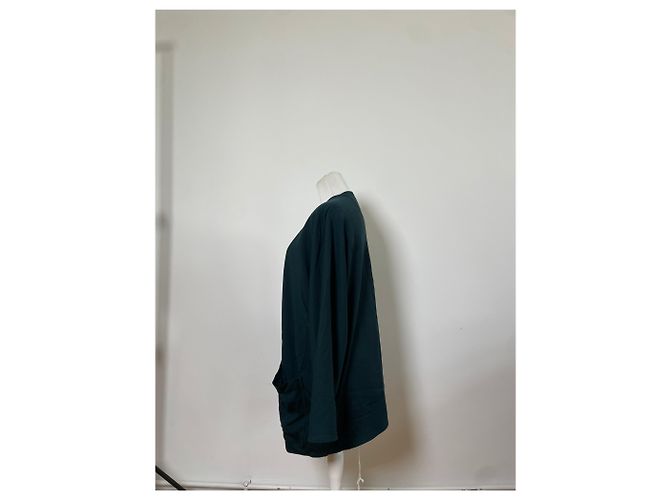 Vintage Issey Miyake Permanete Baumwoll-Cardigan Teal L Blau - Ansicht 2