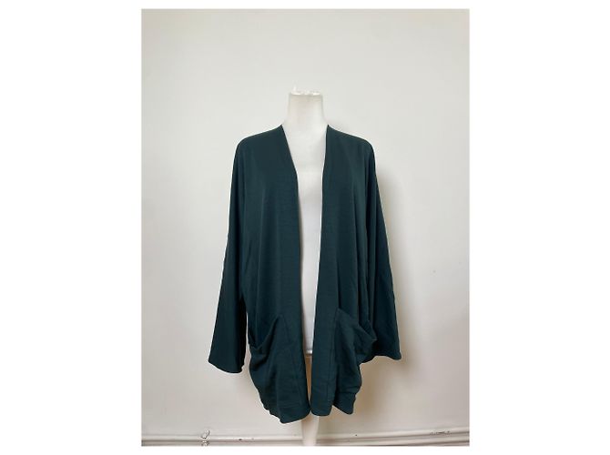 Vintage Issey Miyake Permanete Baumwoll-Cardigan Teal L Blau - Ansicht 9