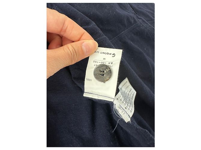 Autre Marque Vintage Issue Cotton Blend Jacket Navy Silver Buttons M Navy blue - view 10
