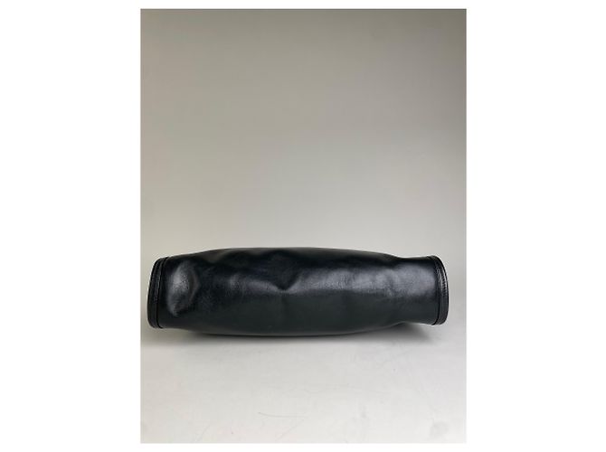Clutch Vintage Givenchy in pelle liscia nera e oro Nero - vista 8