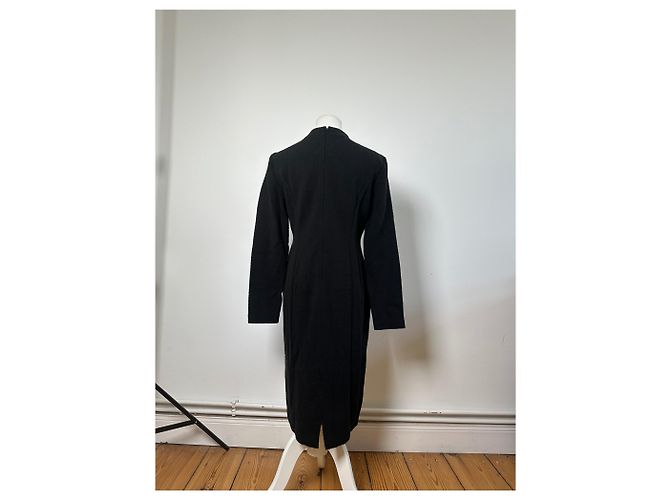 Chloé Vintage Chloe Wollmischung Langarmkleid Schwarz L - Ansicht 3