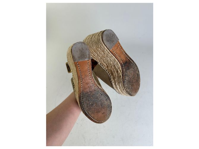 Chloé Sandali con zeppa in scamosciato vintage Chloe Beige Marrone EU35 - vista 11