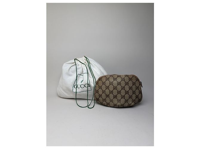 Neceser Vintage Gucci GG Supreme Beige Marrón - vista 12
