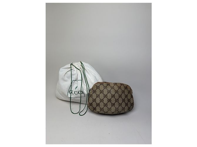 Neceser Vintage Gucci GG Supreme Beige Marrón - vista 2