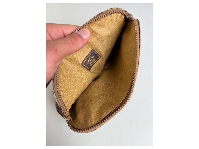 Neceser Vintage Gucci GG Supreme Beige Marrón - vista 3