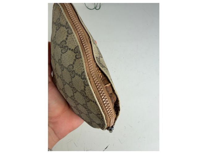 Neceser Vintage Gucci GG Supreme Beige Marrón - vista 5