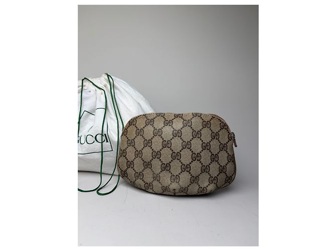 Neceser Vintage Gucci GG Supreme Beige Marrón - vista 7