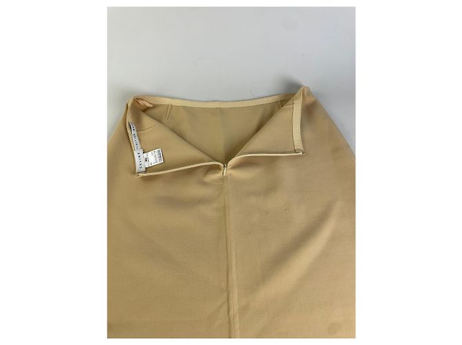 Céline Gonna a trapezio vintage Celine beige Francia L - vue 10
