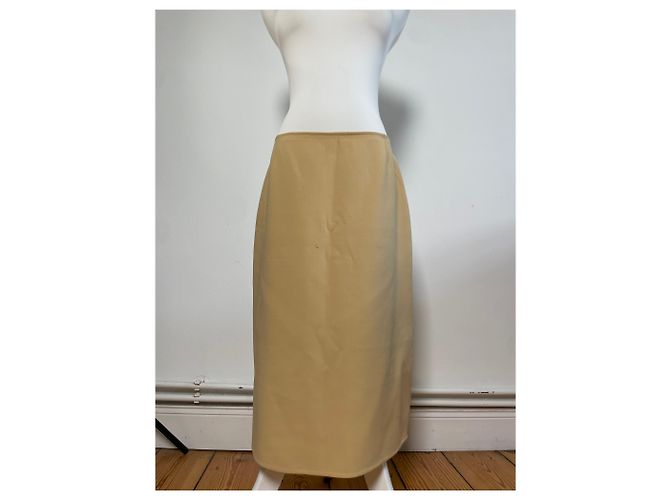 Céline Gonna a trapezio vintage Celine beige Francia L - vue 12