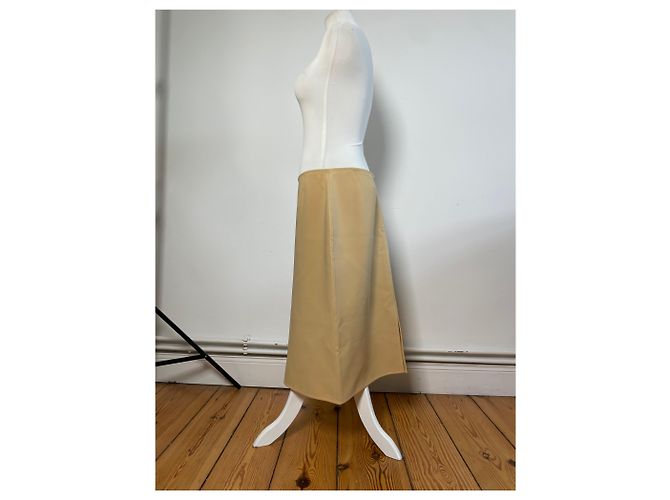 Céline Gonna a trapezio vintage Celine beige Francia L - vue 2