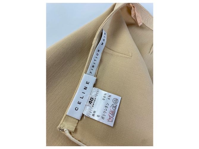 Céline Gonna a trapezio vintage Celine beige Francia L - vue 4