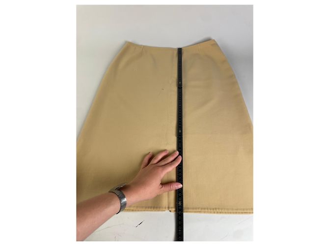 Céline Gonna a trapezio vintage Celine beige Francia L - vue 7