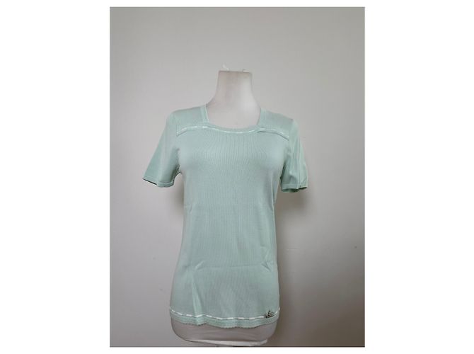T-shirt Vintage Courreges in misto rayon Verde menta S - vista 12